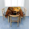 Morbuy Square Outdoor Tablecloth, 3D Leopard Print, Waterproof and Stain-Resistant, Wipeable, 200 x 200 cm view 2