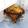 Morbuy Square Outdoor Tablecloth, 3D Leopard Print, Waterproof and Stain-Resistant, Wipeable, 200 x 200 cm view 3
