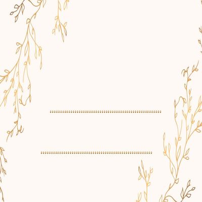 Wedding, Birthday & Anniversary Place Cards, Boho Glamour Style, 10-Pack, 51 x 89 mm, 350 gsm, Royal Gold Creamy