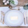 Wedding, Birthday & Anniversary Place Cards, Boho Glamour Style, 10-Pack, 51 x 89 mm, 350 gsm, Royal Gold Creamy view 2