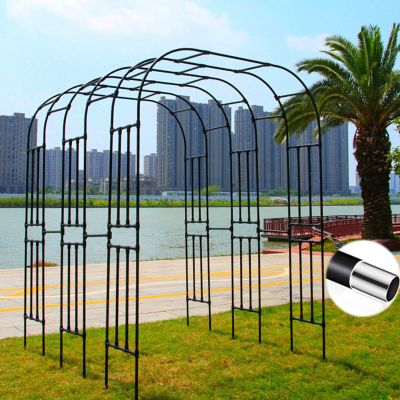 Refue Metal Garden Rose Arch, Black, W320 x H240 cm