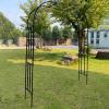Refue Metal Garden Rose Arch, Black, W320 x H240 cm view 4