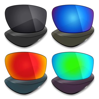 Mryok 4-Pair Polarized Replacement Lenses for Revo Harness RE4071 Sunglasses – Stealth Black/Fire Red/Ice Blue/Emerald Green