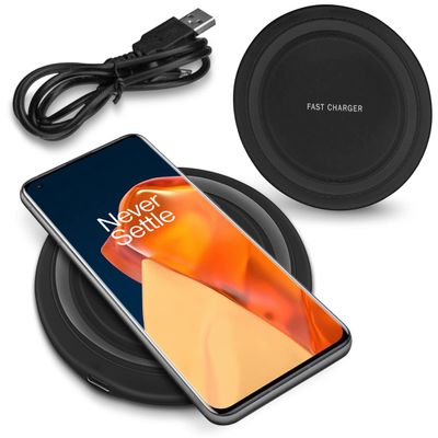 Qi Wireless Charging Pad for OnePlus 10 Pro 5G, 15W, 10W, 7.5W, 5W, M03_15W, Black