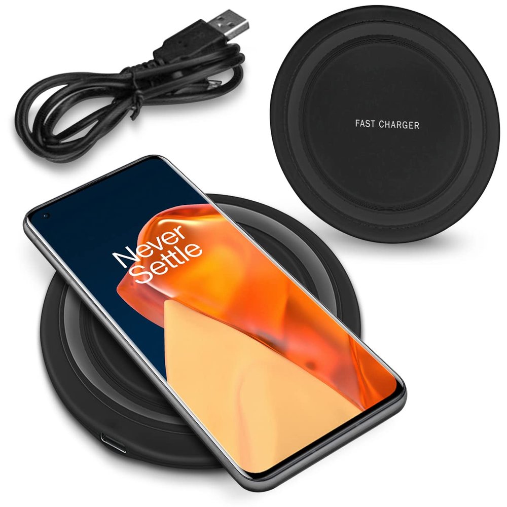 Qi Wireless Charging Pad for OnePlus 10 Pro 5G, 15W, 10W, 7.5W, 5W, M03_15W, Black