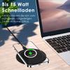 Qi Wireless Charging Pad for OnePlus 10 Pro 5G, 15W, 10W, 7.5W, 5W, M03_15W, Black view 3