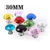30 mm Diamond-Cut Crystal Glass Knob with M4 x 22 mm Screws, Rose Gold Base view 4