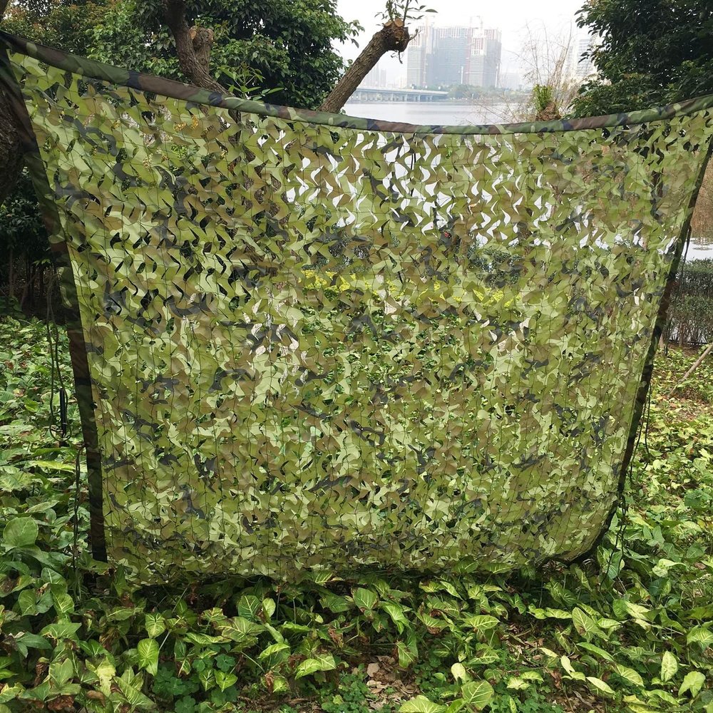 Woodland Camouflage Net for Hunting and Outdoor Use, 3 m × 8 m (9.8 × 26.2 ft)