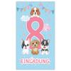 Junapack 8th Birthday Invitations for Girls, Dogs, 12-Count Set view 3