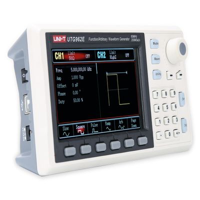 UNI-T UTG962E Function Generator, Arbitrary Waveform, 60 MHz, Dual-Channel, 200 MSa/s, 14-Bit Frequency Meter, with USA Power Adapter, USB Cable and Power Cord