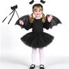DERAYEE Kids' Halloween Bat Costume with Wings, Headband, Wand, and Skirt view 3
