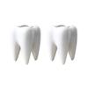 FOMIYES White Ceramic Tooth-Shaped Flower Pots for Desk Decor view 1