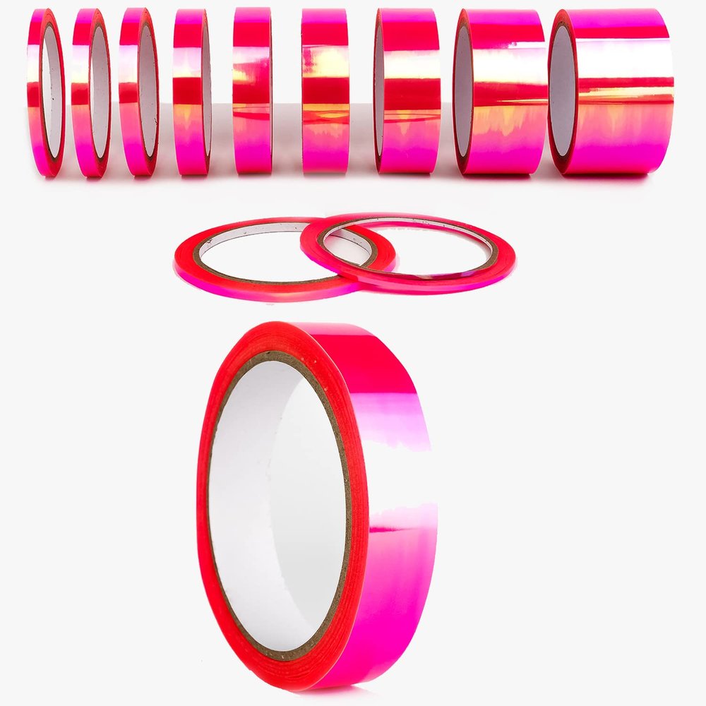 Oilslick Transparent Chameleon Decorative Strips, Iridescent Effect, 15 mm, Transparent Pink