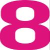 Shirtinstyle Pink Self-Adhesive Number Sticker, 8–18 cm view 1