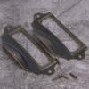 10 Antique Label Pulls with 20 Screws view 3