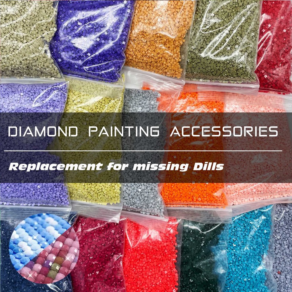 Carsilers Round Diamond Painting Replacement Drills, Color 3779, 3,500 Pieces