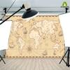 Aoihrraan 10 x 8 ft Vintage Treasure Map Pirate Ship Backdrop view 4