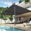 KOUDU Sun Shade Sail with Mounting Kit, 4.5 x 10 m, Dark Gray view 3