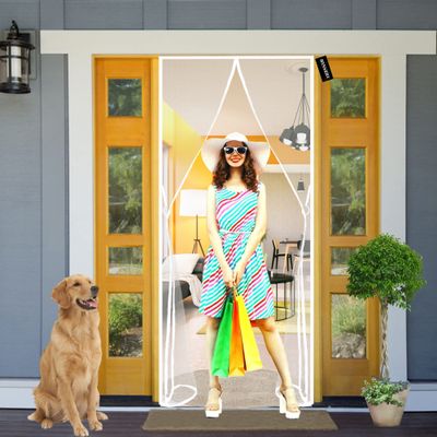 Magnetic Fly Screen Door, 135 x 215 cm, White A
