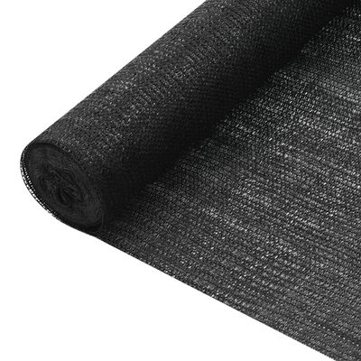 vidaXL Fence Screen Black 2 x 10 m HDPE 75 g/m