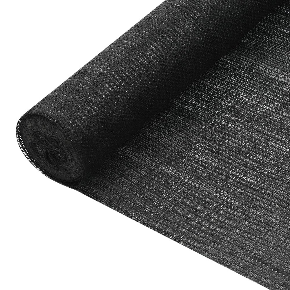 vidaXL Fence Screen Black 2 x 10 m HDPE 75 g/m