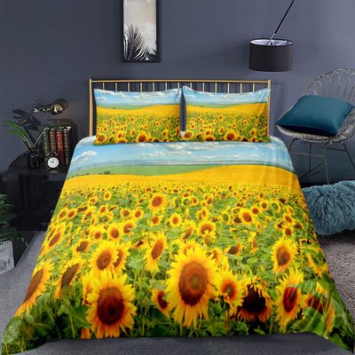 Huitutu Sunflower Duvet Cover Set, 135 x 200 cm, Yellow