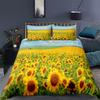 Huitutu Sunflower Duvet Cover Set, 135 x 200 cm, Yellow view 1