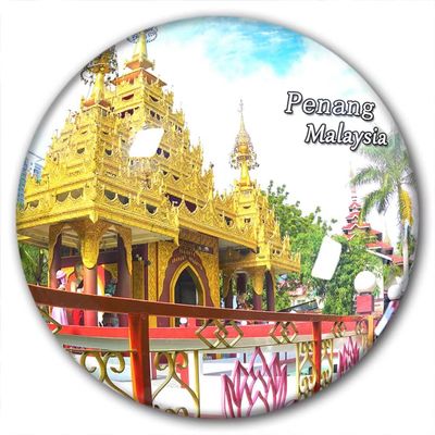 Malaysia Penang Crystal Glass Refrigerator Magnet