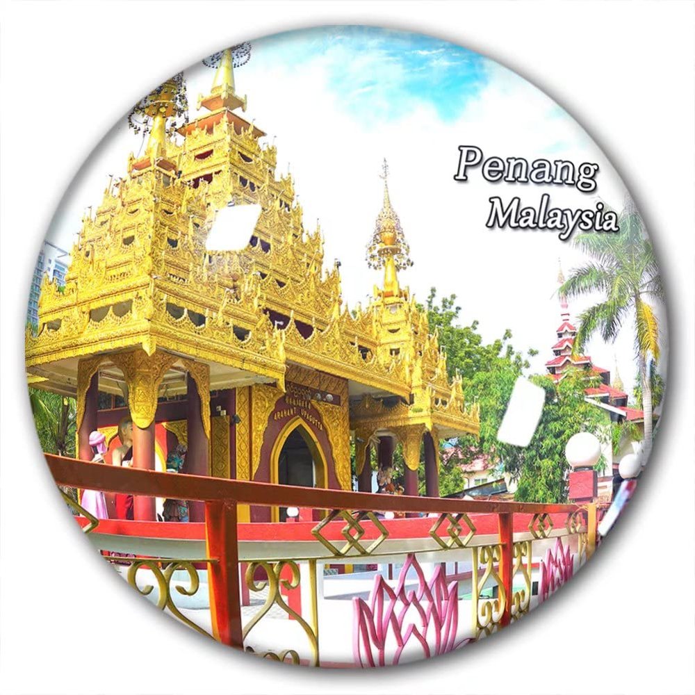 Malaysia Penang Crystal Glass Refrigerator Magnet