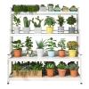 LIGUOYI 3- or 4-Tier Metal Plant Stand, Black and White view 1