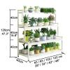 LIGUOYI 3- or 4-Tier Metal Plant Stand, Black and White view 2