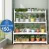 LIGUOYI 3- or 4-Tier Metal Plant Stand, Black and White view 3