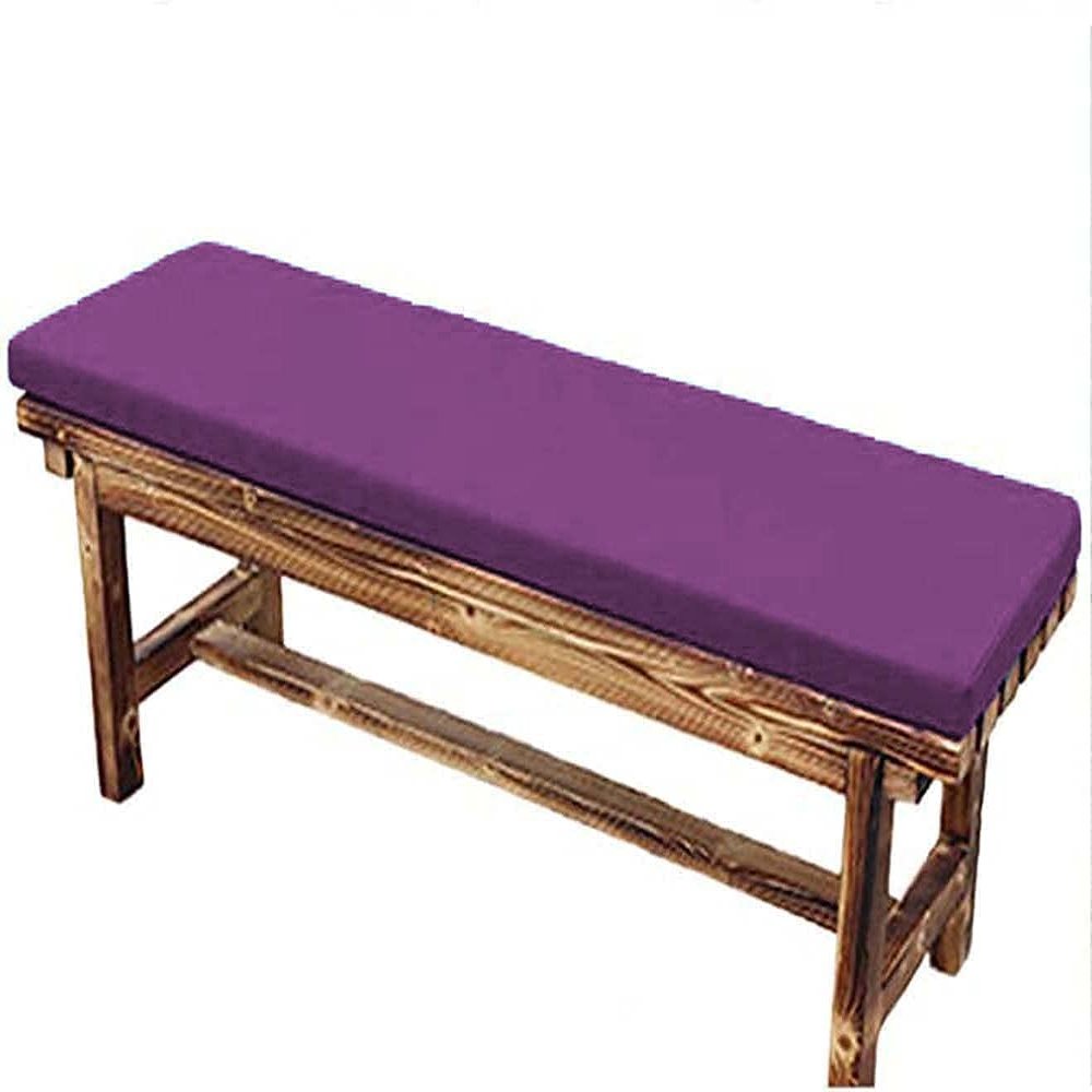 Water-Resistant Garden Bench Cushion, 200 x 40 cm, Purple