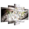 B&D XXL Orchid Diamond Flower Canvas Wall Art, 150 x 75 cm, 5-Piece, Modern view 1
