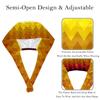 2-Piece Chevron Stripe Geometric Work Caps with Buttons and Sweatband, Adjustable Surgical Scrub Caps, Multicolor 11, M/L view 3