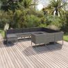 Festnight Poly Rattan Outdoor Lounge Furniture Set with Corner Sofa view 2