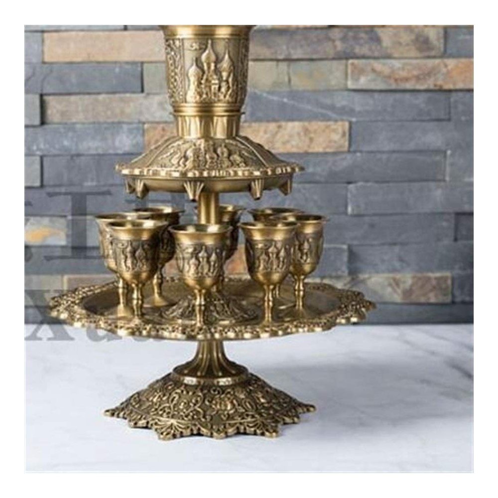 12-Piece Bronze Alloy Metal Whisky and Wine Dispenser Set