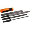 WEDO 5-Piece File Set, Flat/Round/Triangular Carbon-Hardened Workshop Files, Medium-Cut view 3