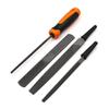 WEDO 5-Piece File Set, Flat/Round/Triangular Carbon-Hardened Workshop Files, Medium-Cut view 4