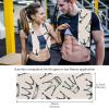 Sweat Towel for Men and Women, 2-Pack, Microfiber Travel Towel, Quick-Drying, Super Absorbent, Cooling Towel, Crown and Princess, Beige view 4