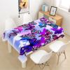 Morbuy Washable Rectangular Tablecloth with 3D Butterfly Pattern, Waterproof and Wipeable, 140 x 220 cm, Purple Butterfly view 2