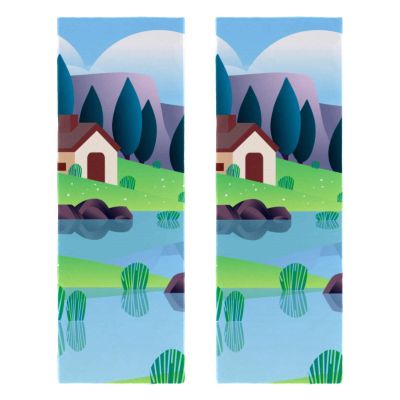 Country Cozy House Cooling Towels for Sweat, Quick-Drying Sports Towels, Premium Microfiber Camping Towel for Outdoor Activities and Beach