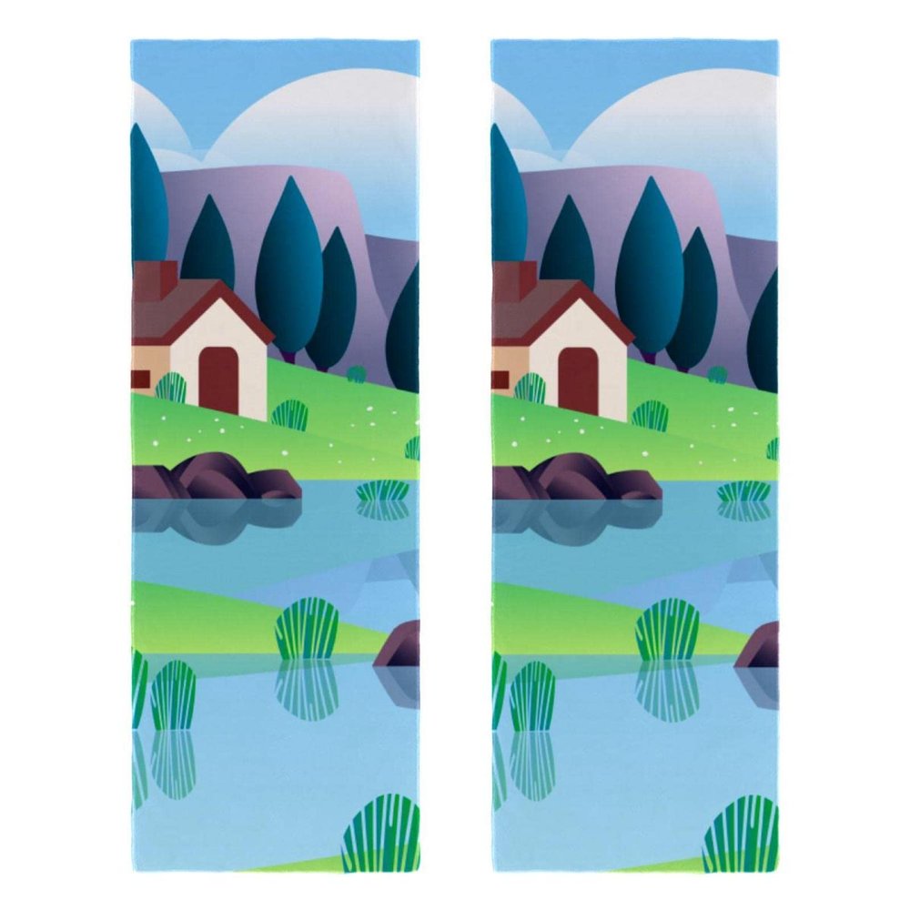 Country Cozy House Cooling Towels for Sweat, Quick-Drying Sports Towels, Premium Microfiber Camping Towel for Outdoor Activities and Beach