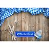 Aoihrraan 3.5 x 2.5 m Rustic Oktoberfest Wood-Plank Background, Blue Plaid view 1