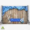 Aoihrraan 3.5 x 2.5 m Rustic Oktoberfest Wood-Plank Background, Blue Plaid view 3