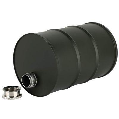 Qcwwy 700 ml Stainless Steel Beer Keg Flask with Lid, Portable Wine and Liquor Flask, Military Green