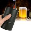 Qcwwy 700 ml Stainless Steel Beer Keg Flask with Lid, Portable Wine and Liquor Flask, Military Green view 2