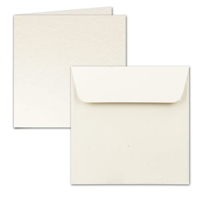 ARTOZ Greenline Set of 75 Square Folded Cards and Envelopes - Tortilla