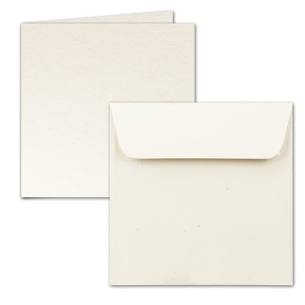 ARTOZ Greenline Set of 75 Square Folded Cards and Envelopes - Tortilla