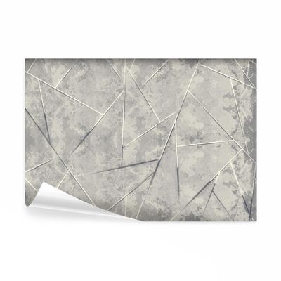 decomonkey Self-Adhesive Photo Wallpaper, Abstract Geometric Stone, 196 x 140 cm